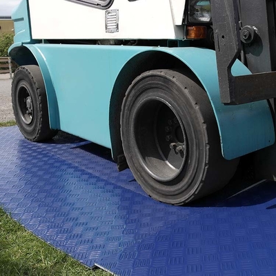 tapis en plastique de Rig Mats For Heavy Duty Road de marais de HDPE bleu provisoire de 2×8ft
