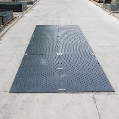 la route composée extérieure de HDPE de 4x8ft Plastice plaquent les tapis moulus de protection