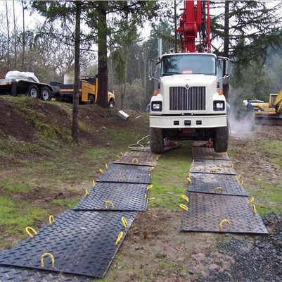 48 x 96 pouces de route provisoire noire portative Mats For Excavator de plastique polyéthylène