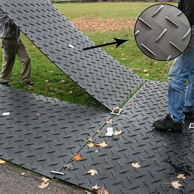 tapis moulus provisoires en plastique légers de marais de HDPE de tapis de protection d'anti glissement de 4X8ft