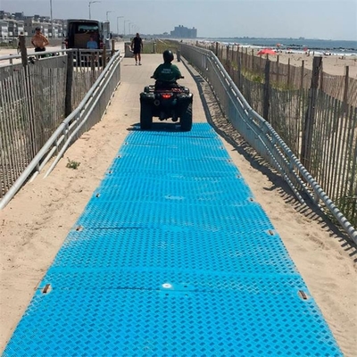 tapis en plastique de Rig Mats For Heavy Duty Road de marais de HDPE bleu provisoire de 2×8ft