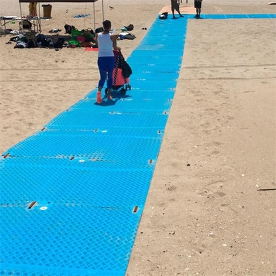 tapis en plastique de Rig Mats For Heavy Duty Road de marais de HDPE bleu provisoire de 2×8ft