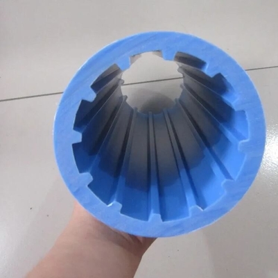 Oisif bleu de rouleau de convoyeur à bande d'UHMWPE pour le rouleau de extraction de convoyeur à bande