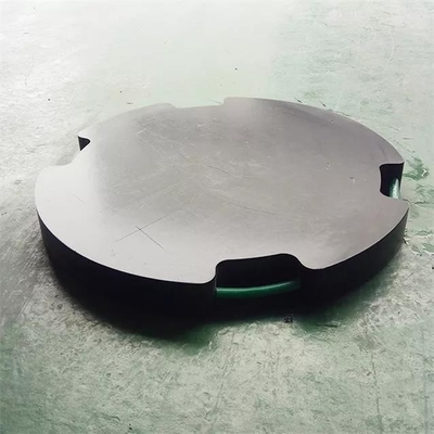 Protection ronde noire de tangon de Jack Foot Plate Plastic Crane de HDPE pour les grues mobiles