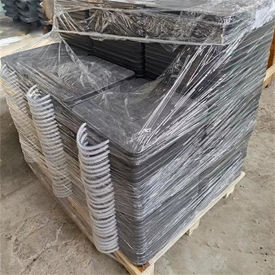 la jambe de stabilisateur de région de protection de tangon de sécurité de HDPE de 500x500mm capitonne Crane Foot Pads