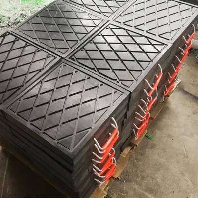 la jambe de stabilisateur de région de protection de tangon de sécurité de HDPE de 500x500mm capitonne Crane Foot Pads